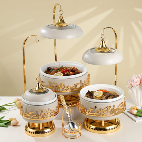 Host in Beige & Gold