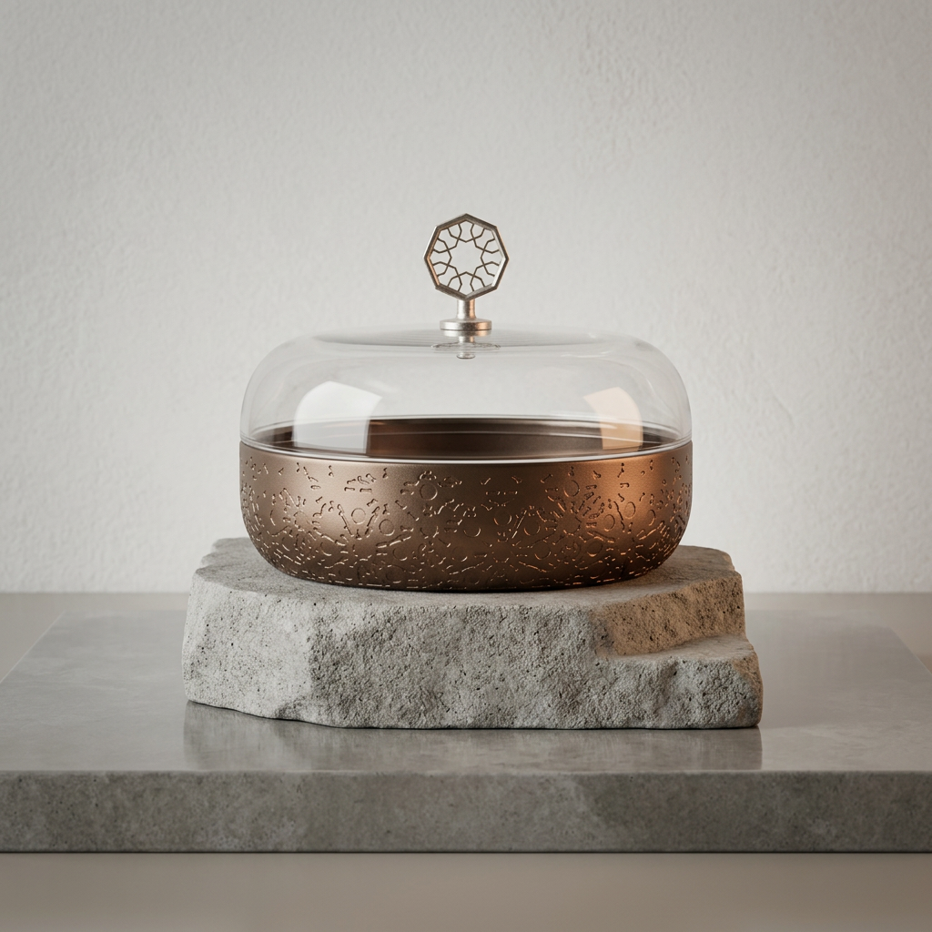 Nourhan - Medium Canister - Bronze & Silver