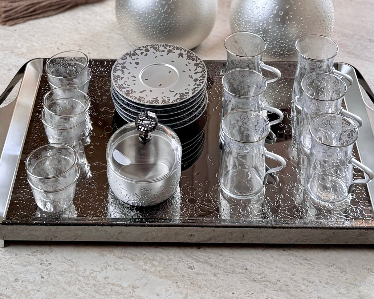 Nourhan - Tea Set (19-Pc) - Silver