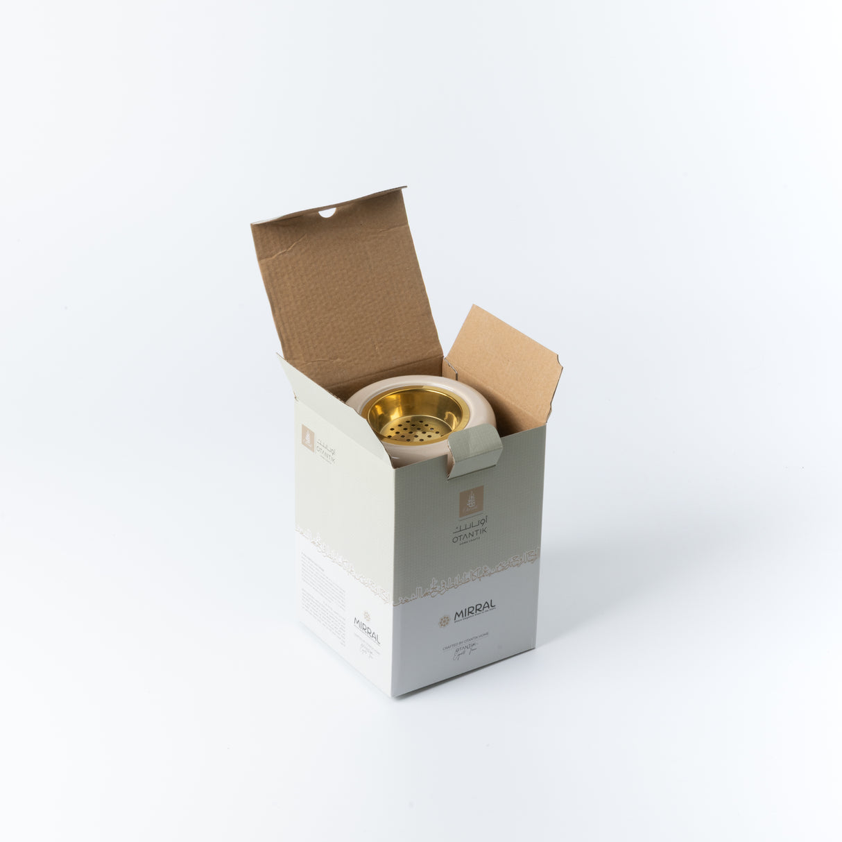 Mirral - Incense Burner - Beige & Gold