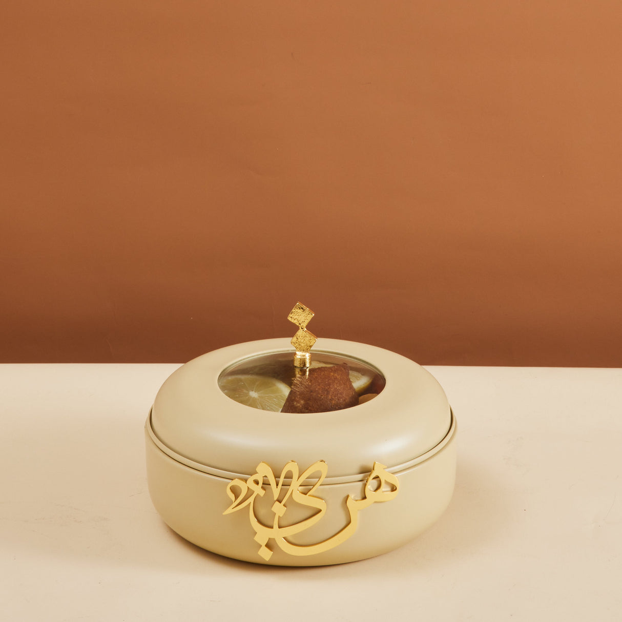 Diwan de lujo - Servidor de buffet pequeño - Marfil y oro