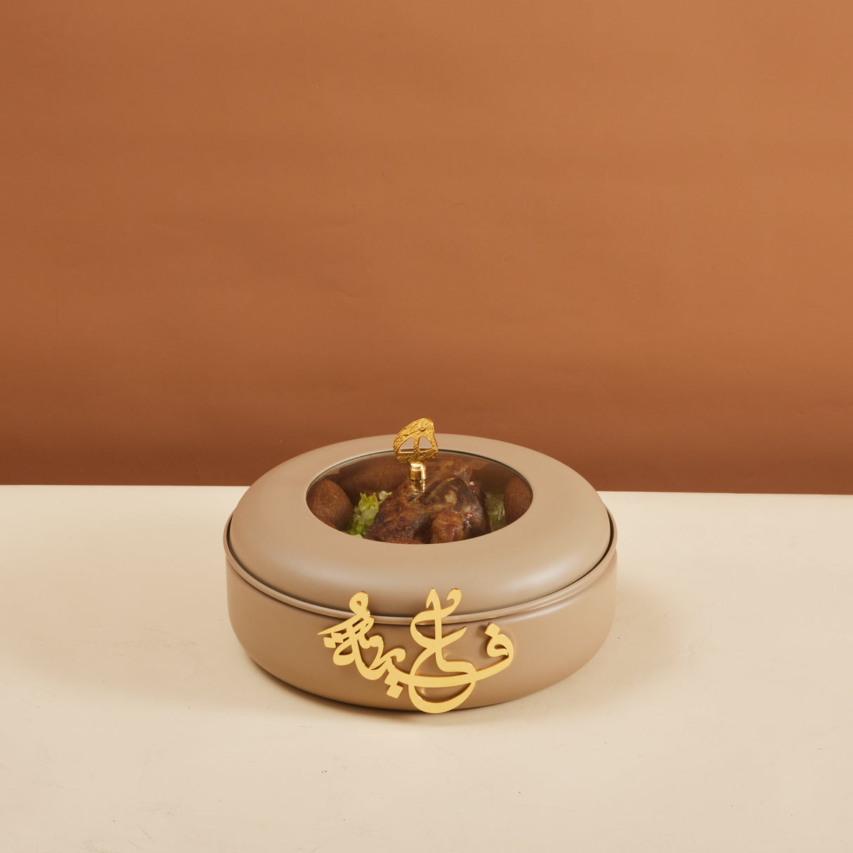 Diwan de lujo - Servidor de buffet mediano - Café y oro