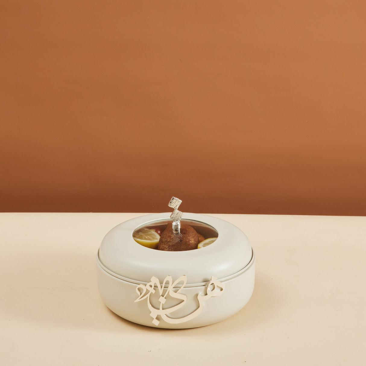 Luxury Diwan - Small Buffet Server - Pearl & Silver