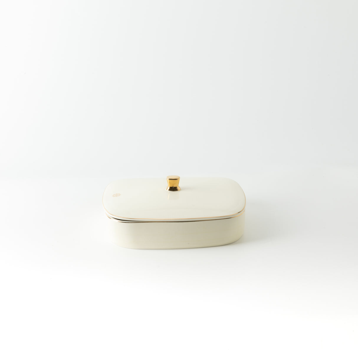 Mirral - Medium Decorative Canister - White & Gold