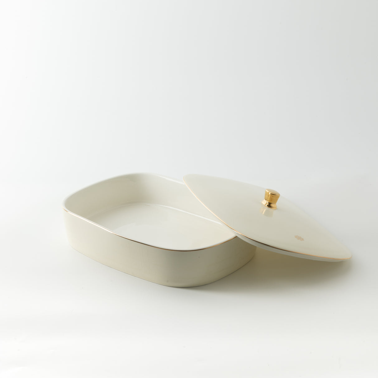 Mirral - Large Decorative Canister - White & Gold