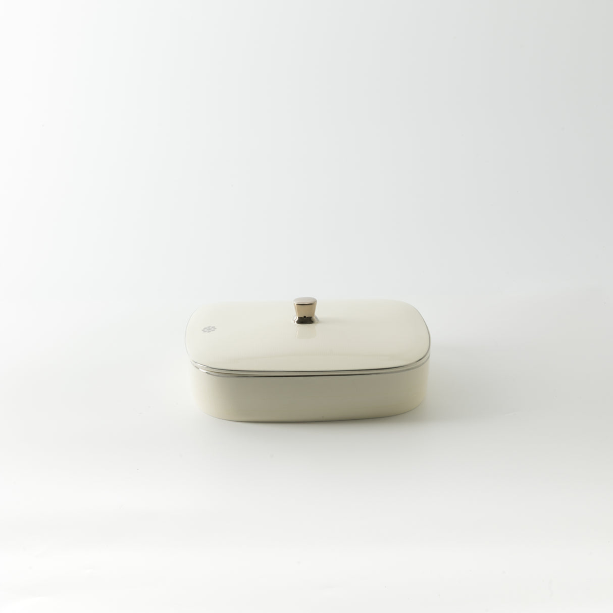 Mirral - Medium Decorative Canister - White & Silver