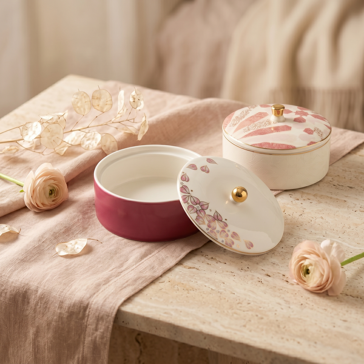The Elegant Accent Set – Pink & Gold