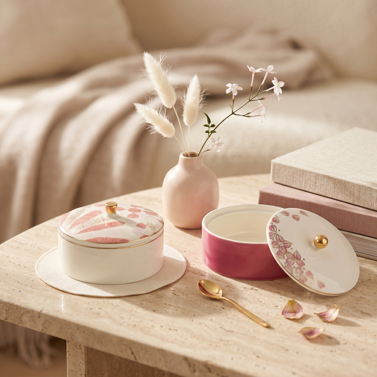 The Elegant Accent Set – Pink & Gold