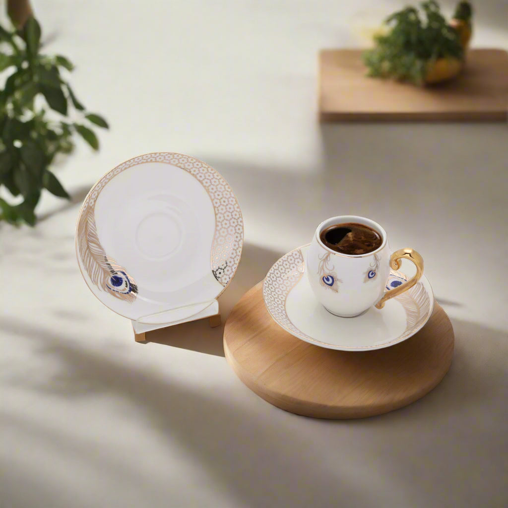 Lale Ask- Espresso/Turkish Coffee Cups- White