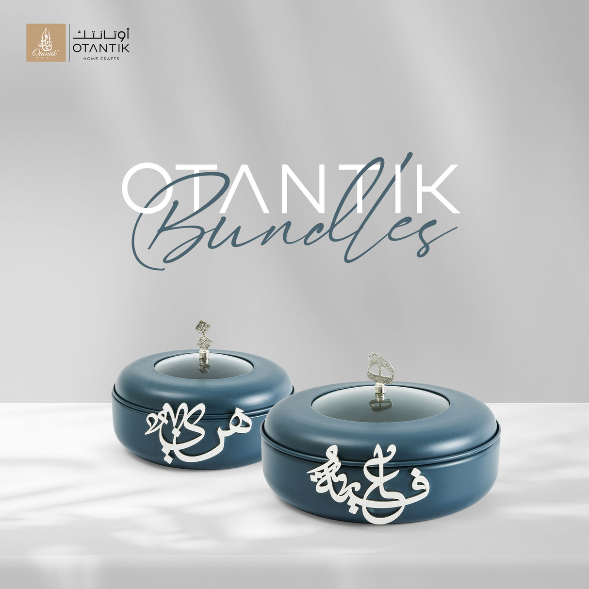 Luxury Diwan – Double Buffet Serve Dark blue & Silver