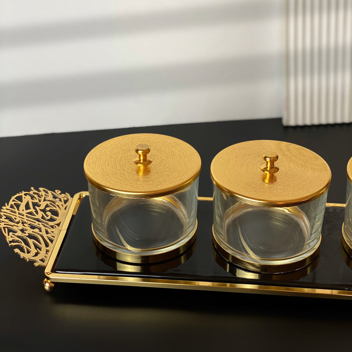 Limited Edition - Snack Serving set (3 Bowls)- Black & Gold