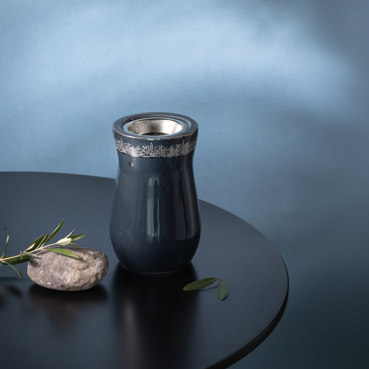 Atheer - Incense Burner - Dark Blue & Silver