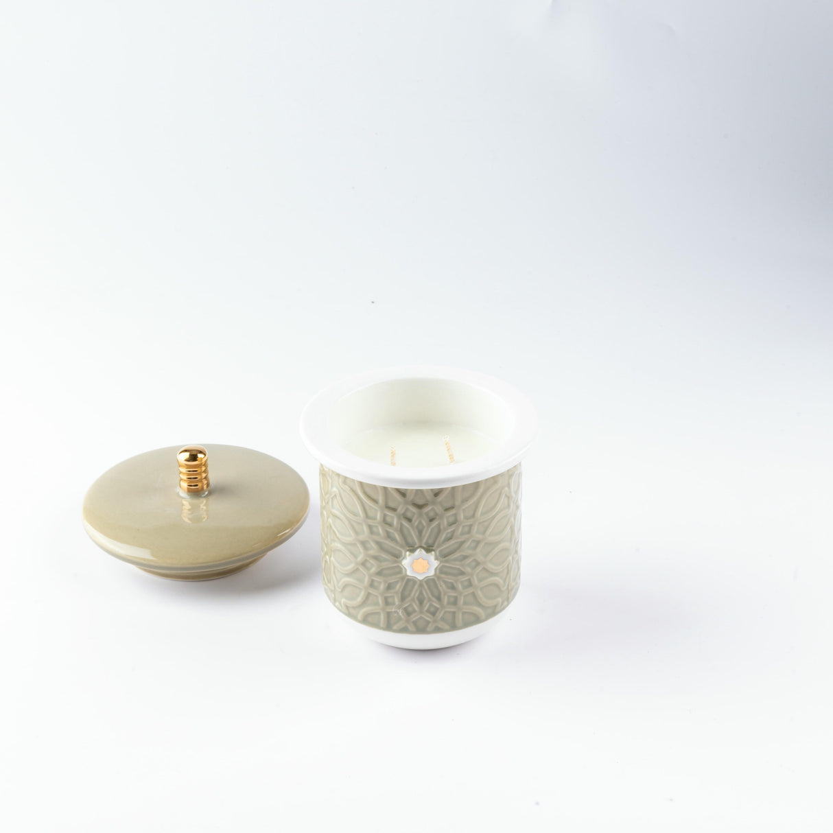 Asala - Medium Candle| Mystic Woods - Olive Green & Gold