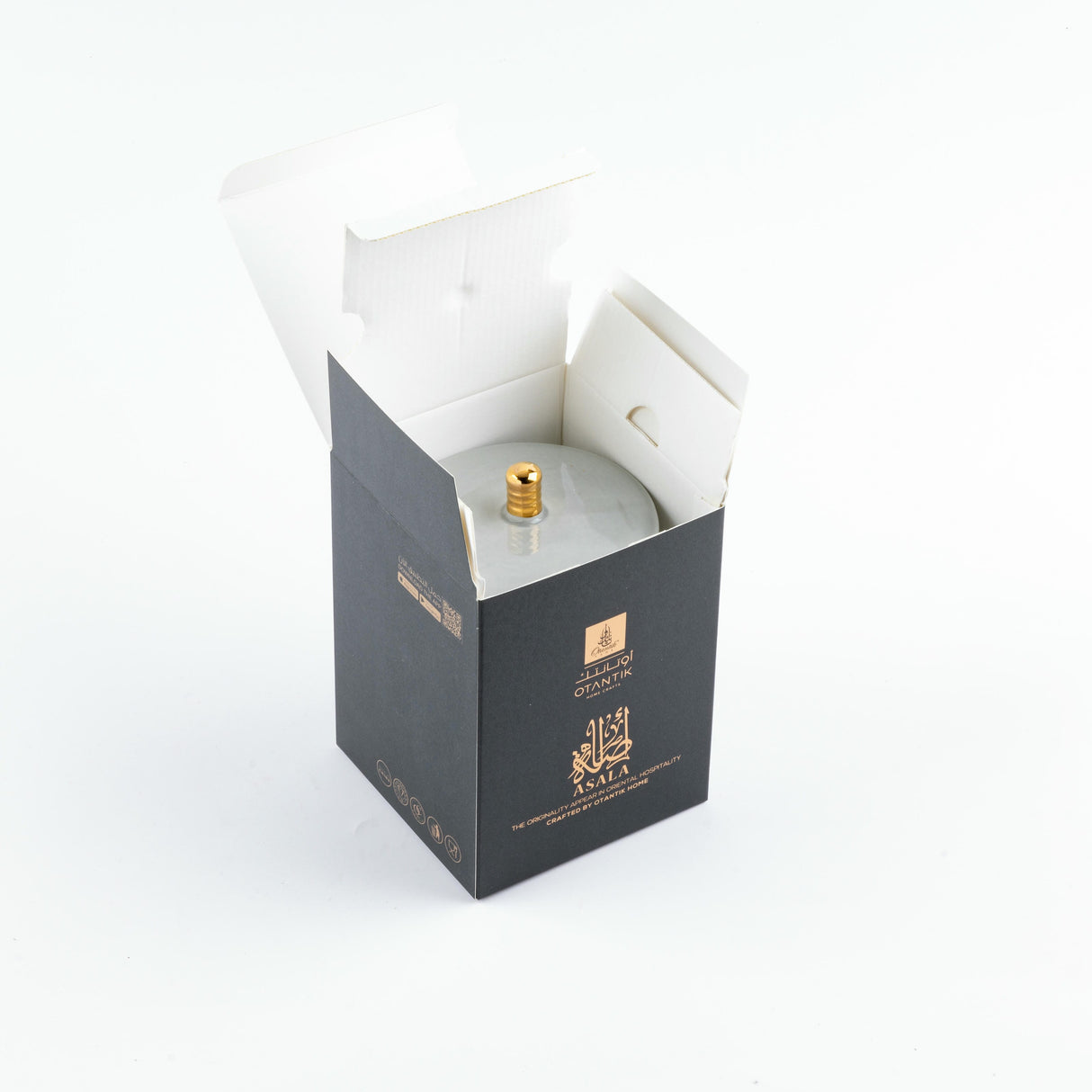 Asala - Medium Candle| Wild Cedarberry - Grey & Gold