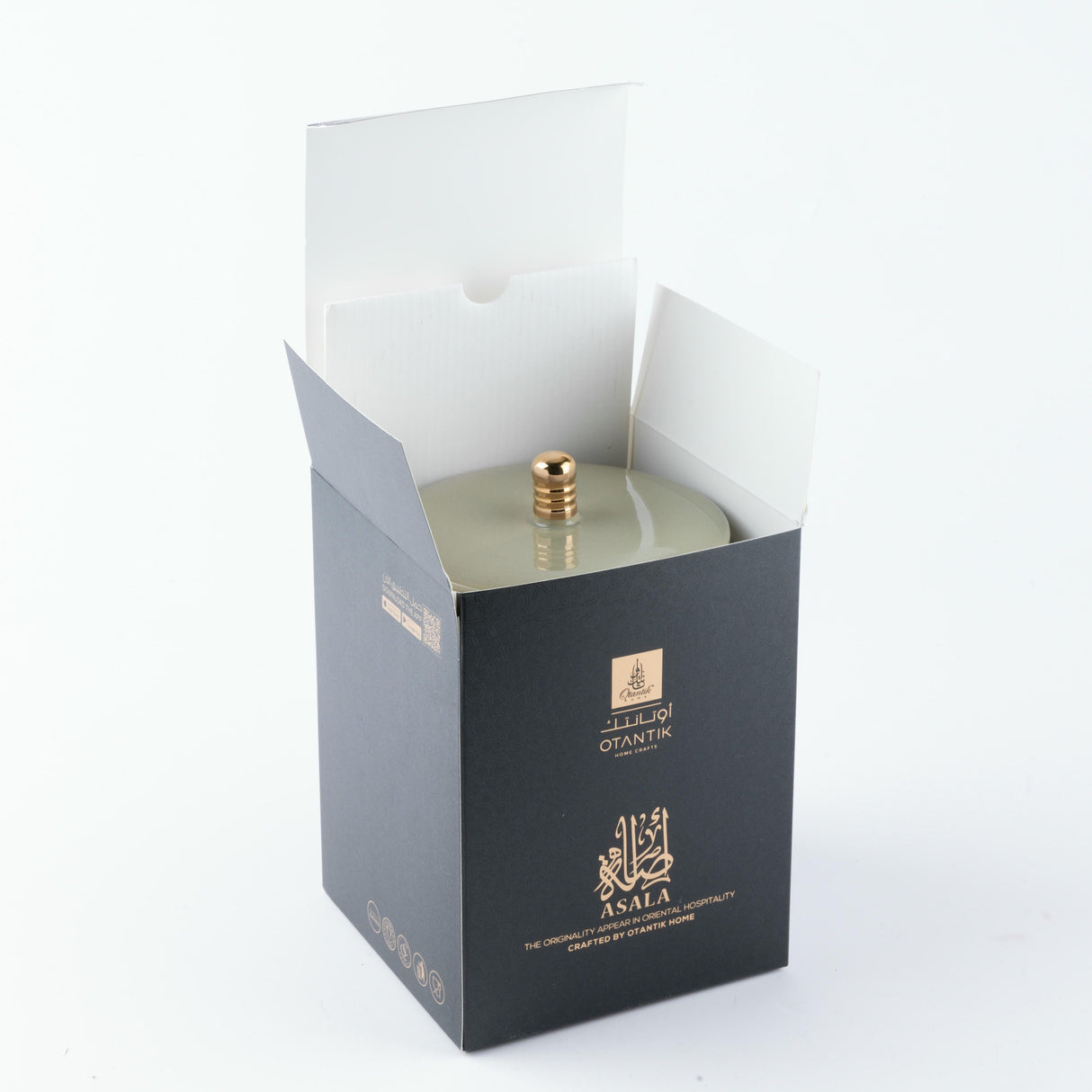 Asala - Large Candle| Mystic Woods - Olive Green & Gold