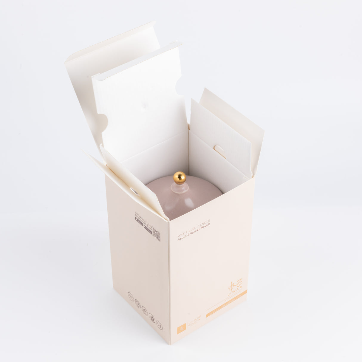 Jiwar -  Large Candle|  Jasmine Vanilla - Lavender & Gold