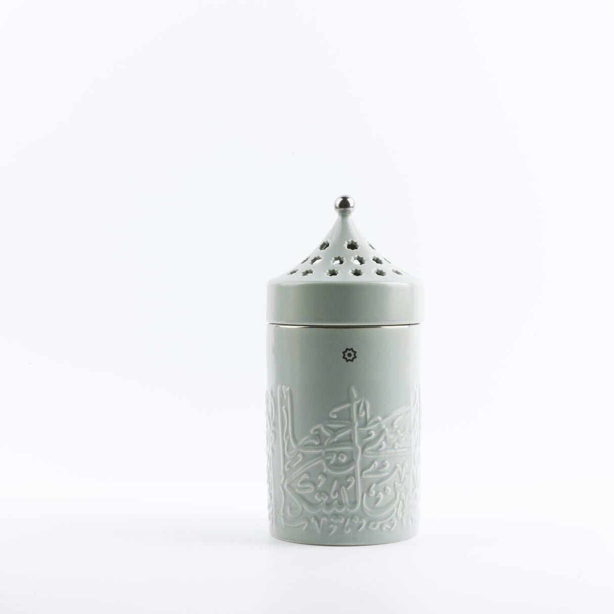 Jiwar - Incense Burner - Mint Green & Silver