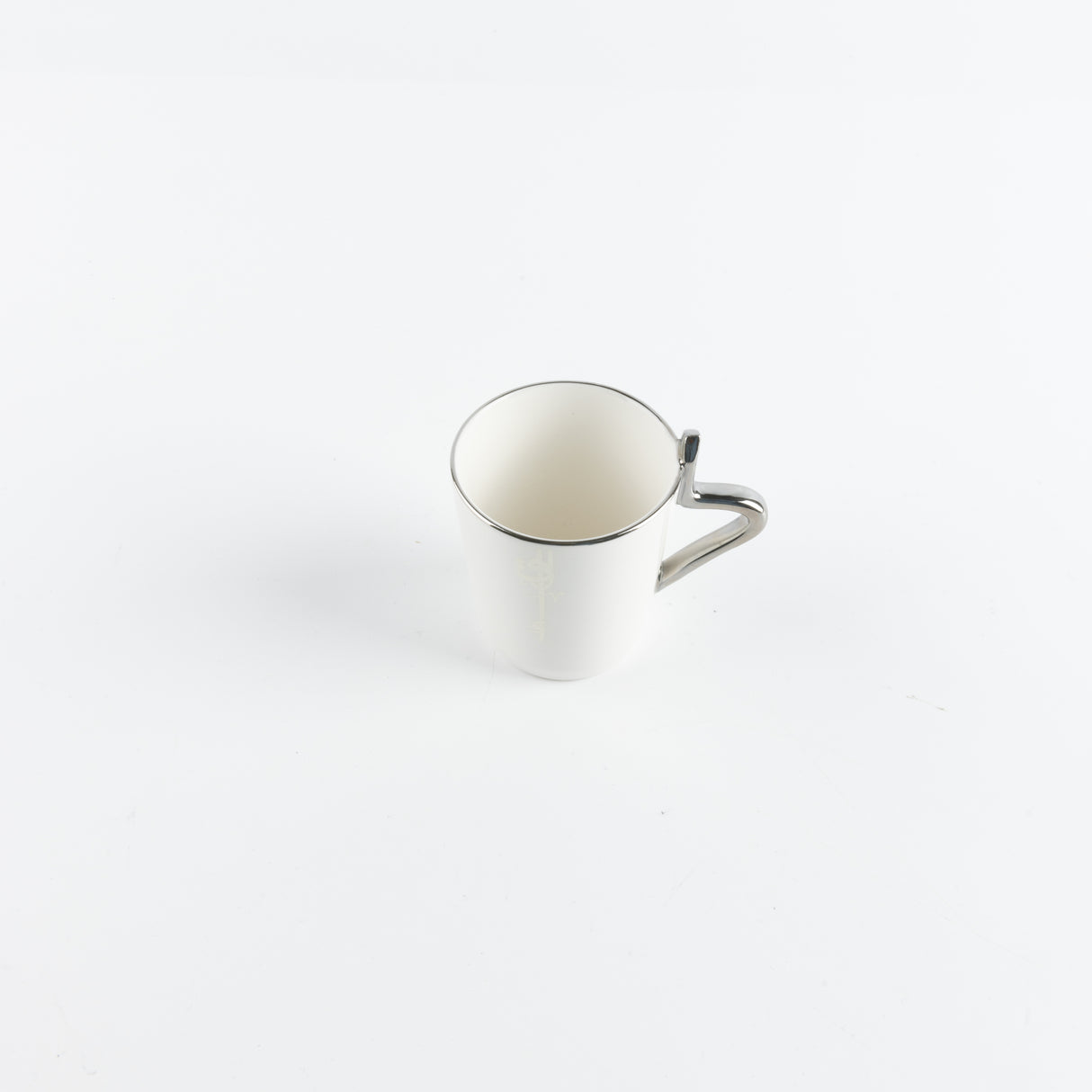 Liqa'a - Espresso/Turkish Coffee Set (12-Pc)- Pearl White & Silver