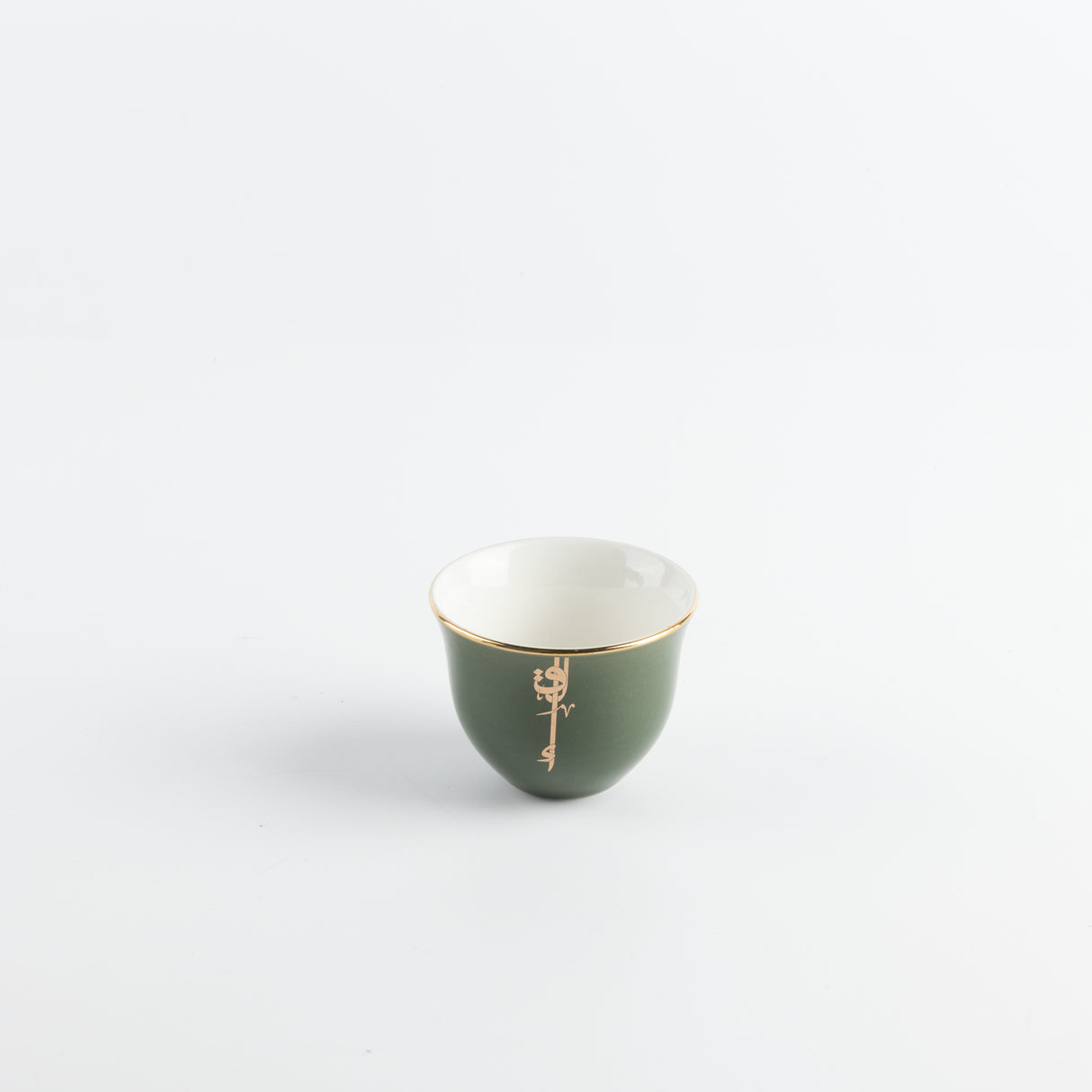 Liqa'a - Tea Set (19-Pc) - Olive Green  & Gold