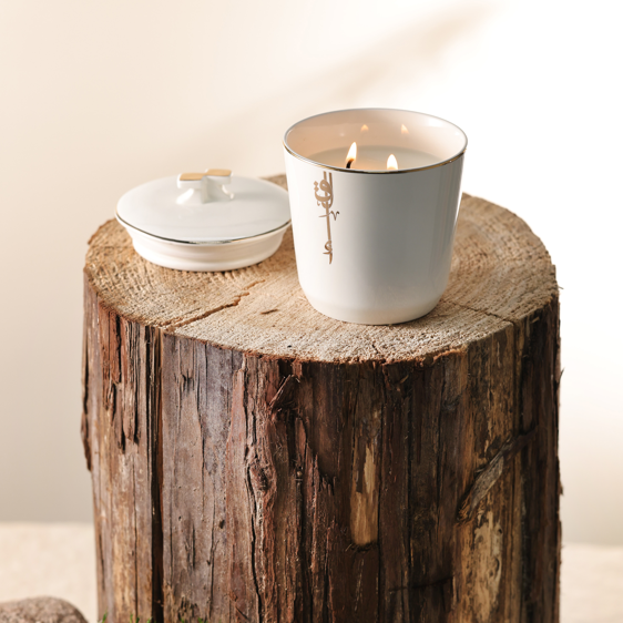 LIQAA - Medium Candle|Musky Amber - Pearl Gold