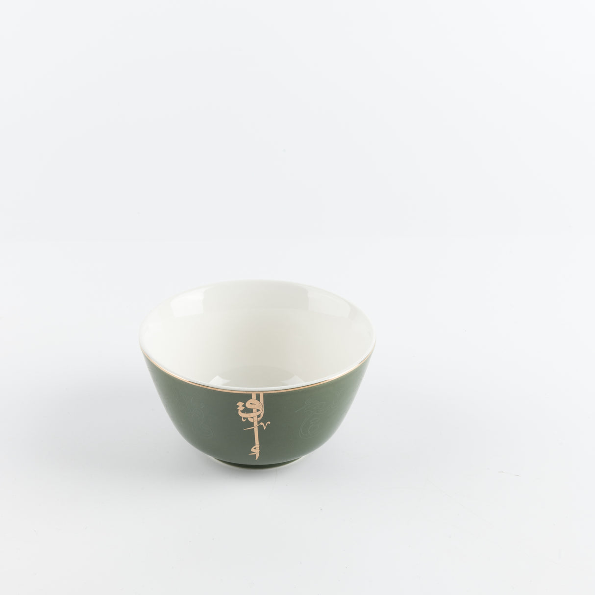 Liqa'a - Dinner Set (18-Pc) - Olive Green  & Gold