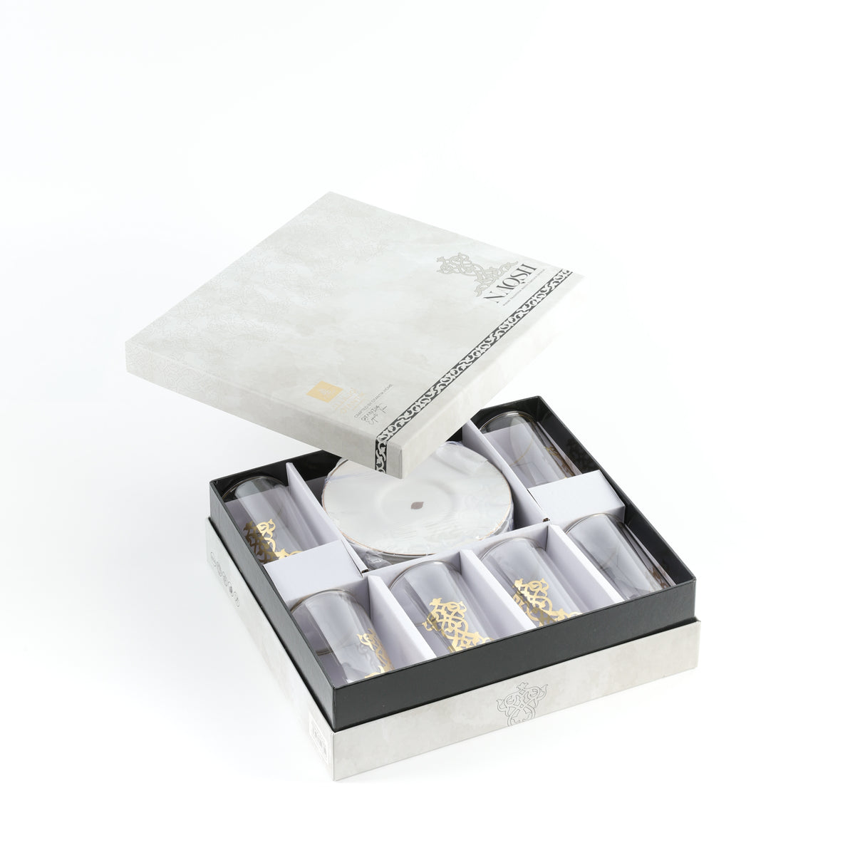 Naqsh - Tea Set (12-Pc) - White & Gold