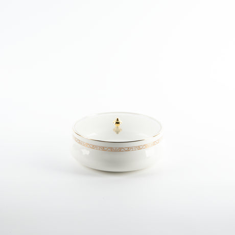 Naqsh - Medium Decorative Canister - White & Gold