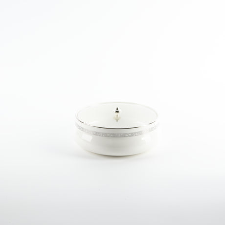 Naqsh - Medium Decorative Canister - White & Silver