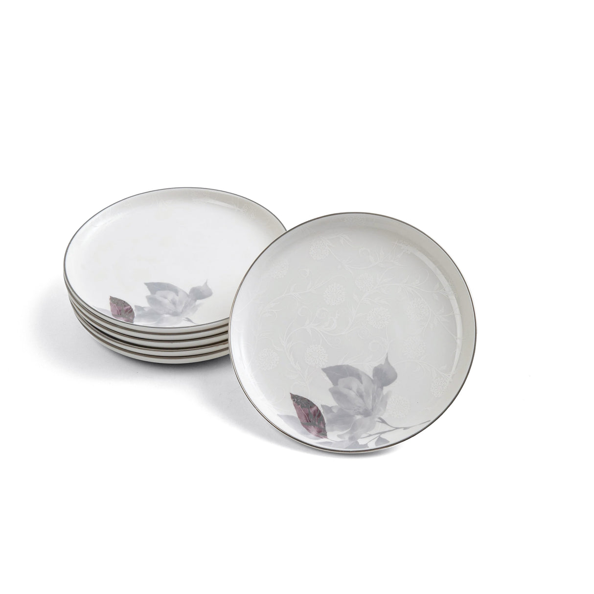 Marisella - Cake Set (9-Pc) - Grey & Silver