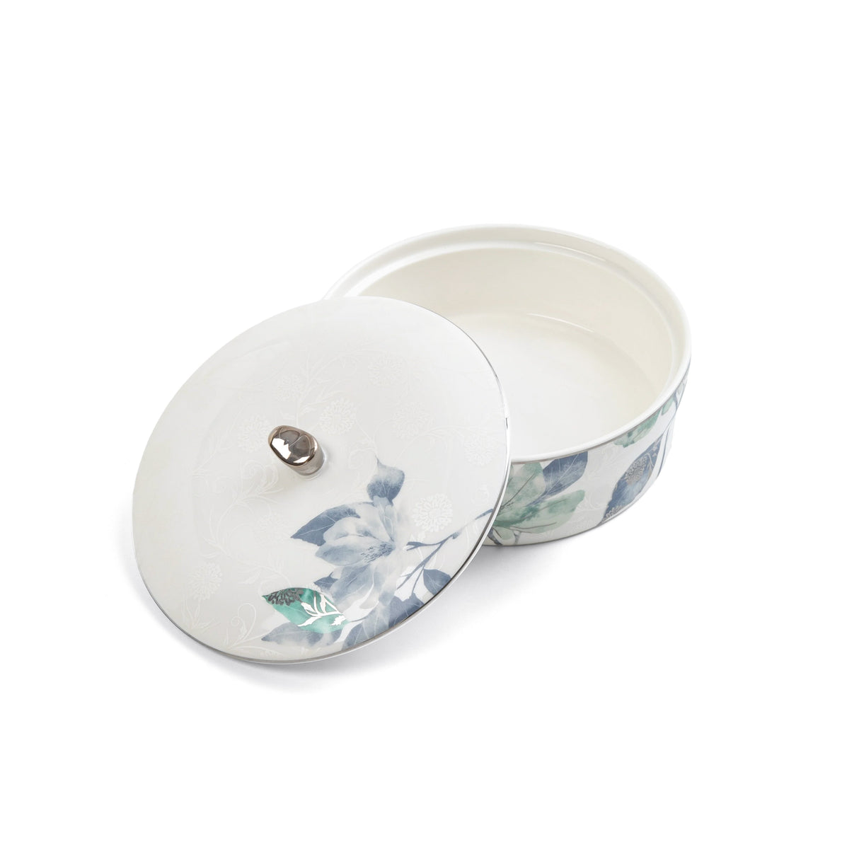 Marisella - Medium Decorative Canister - Blue & Silver