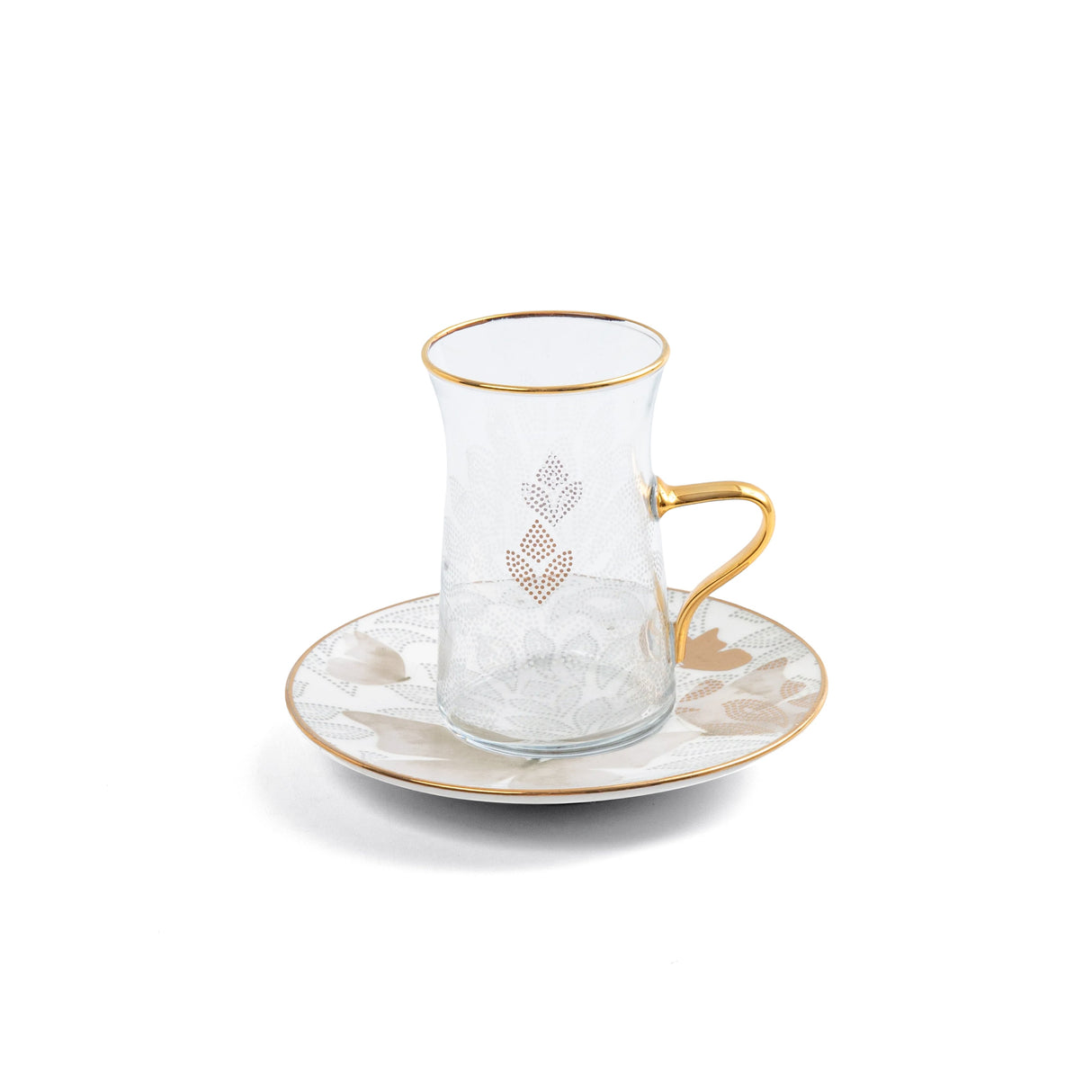 Veloura - Tea Set (13-Pc) - Brown & Gold