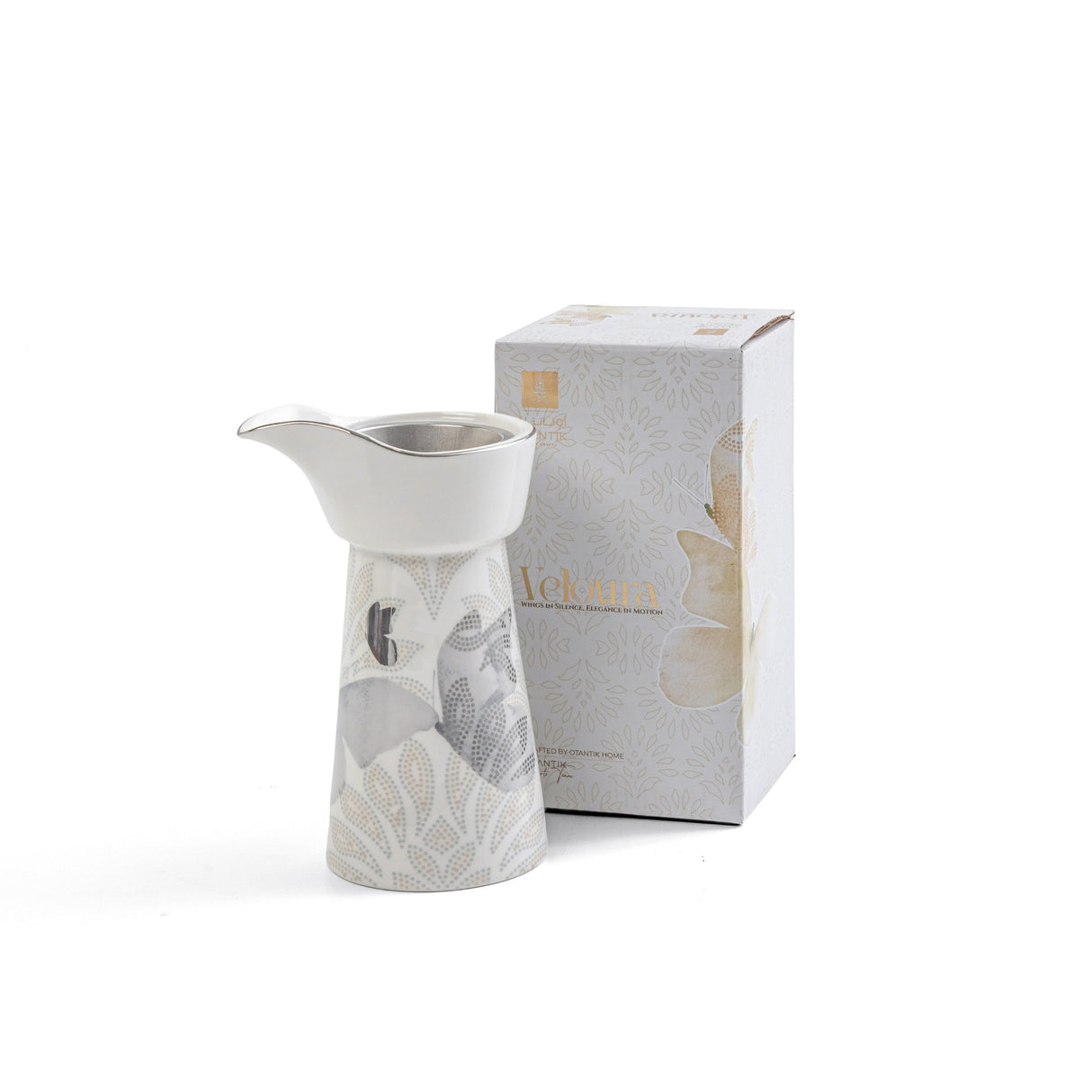 Veloura - Incense Burner - Grey & Silver