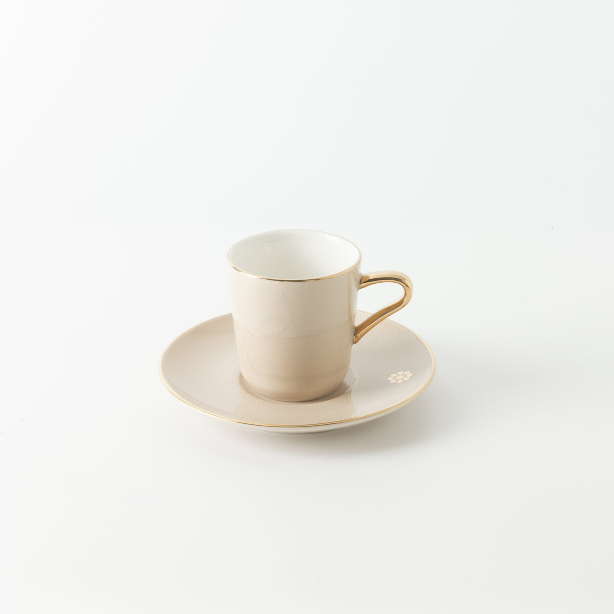 Mirral - Espresso/Turkish Coffee Set (12-Pc) - Beige & Gold