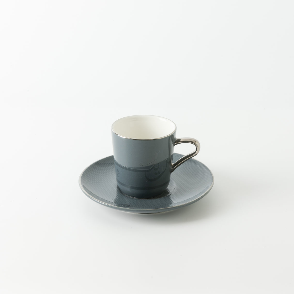 Mirral - Espresso/Turkish Coffee Set (12-Pc) - Dark Blue & Silver