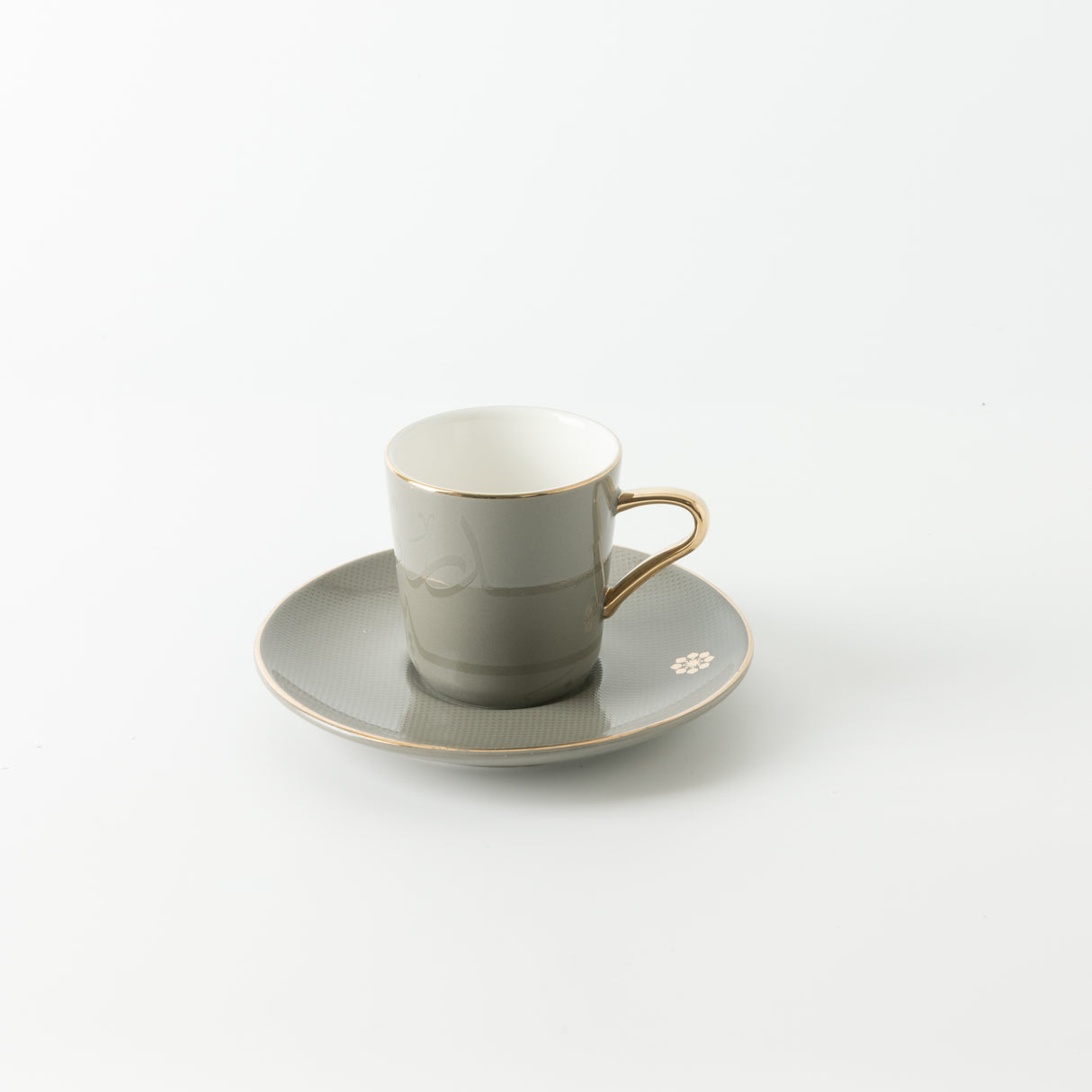 Mirral - Espresso/Turkish Coffee Set (12-Pc) - Grey & Gold