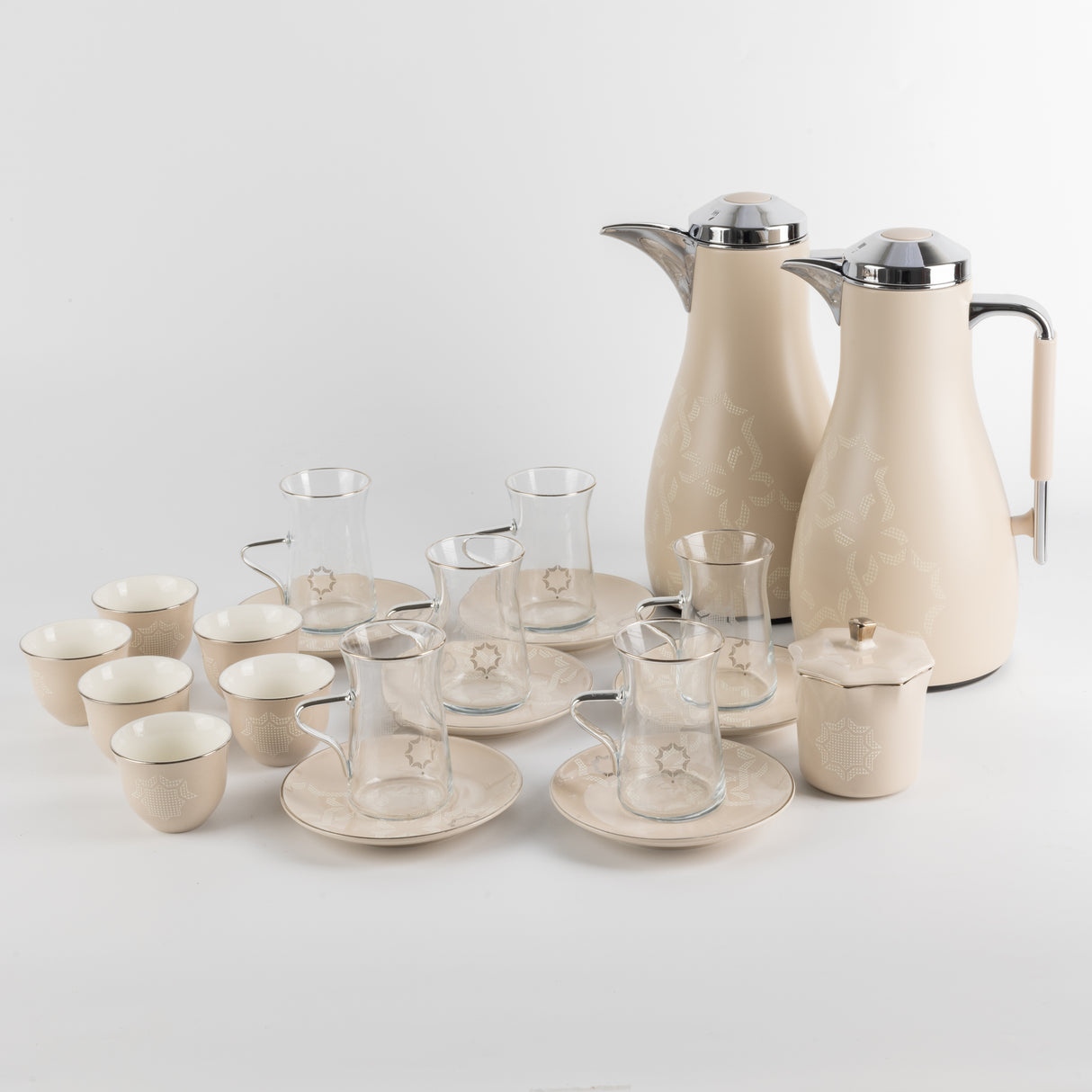 Octara - Ultimate Brew Deluxe Set (21-Pc) - Beige & Silver