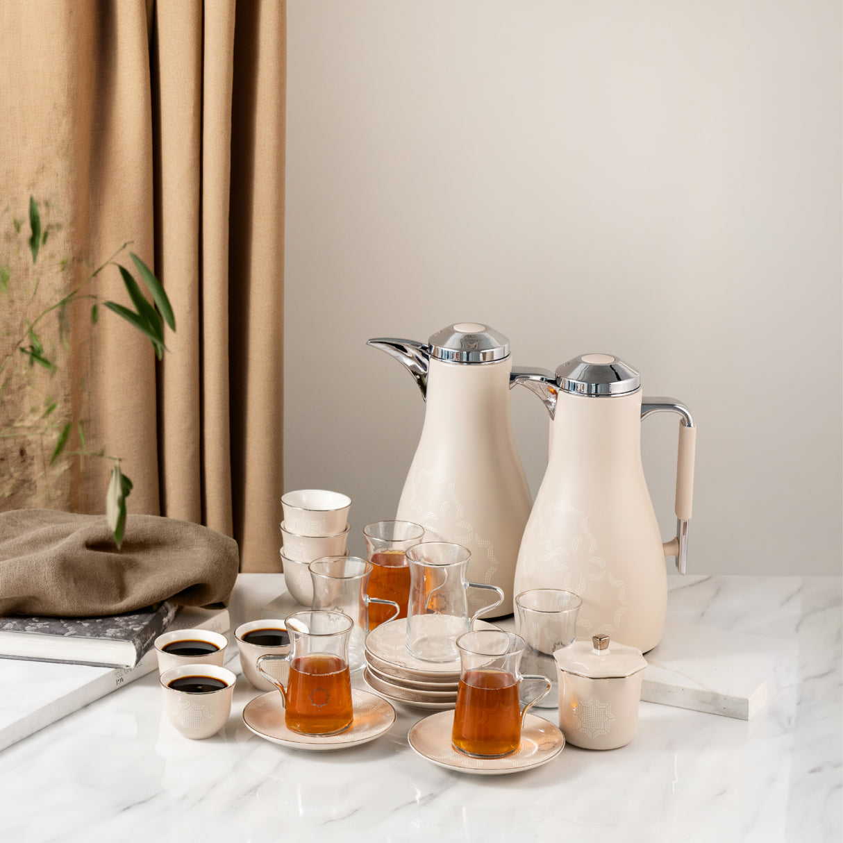 Octara - Ultimate Brew Deluxe Set (21-Pc) - Beige & Silver