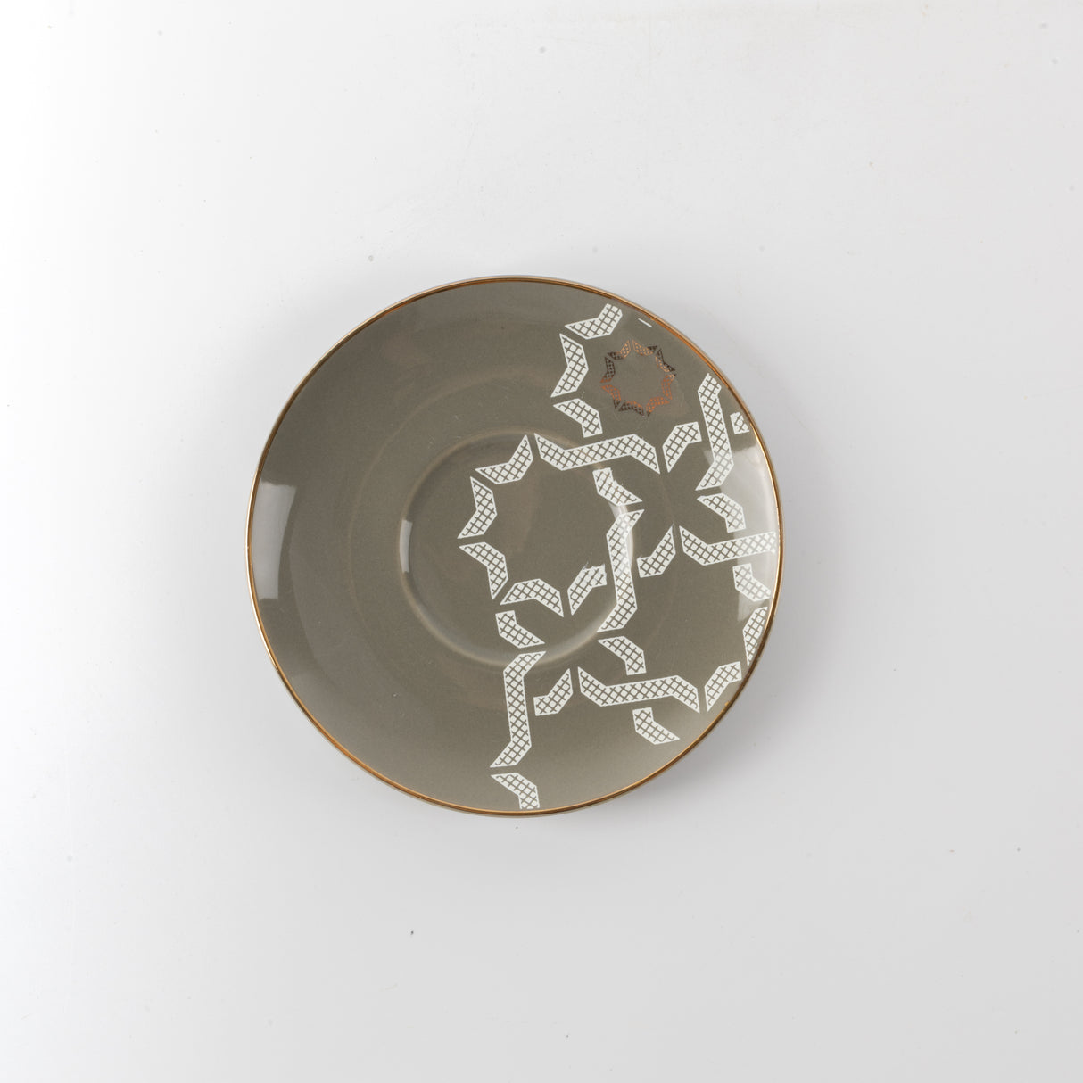 Octara - Espresso/Turkish Coffee Set (12-Pc) - Grey & Gold