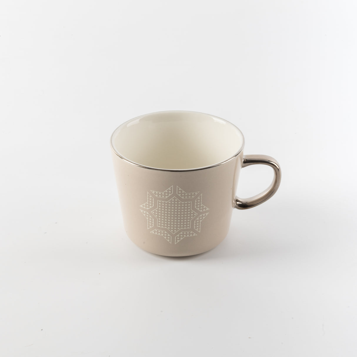 Octara - Cappuccino Set (12-Pc) - Beige & Silver