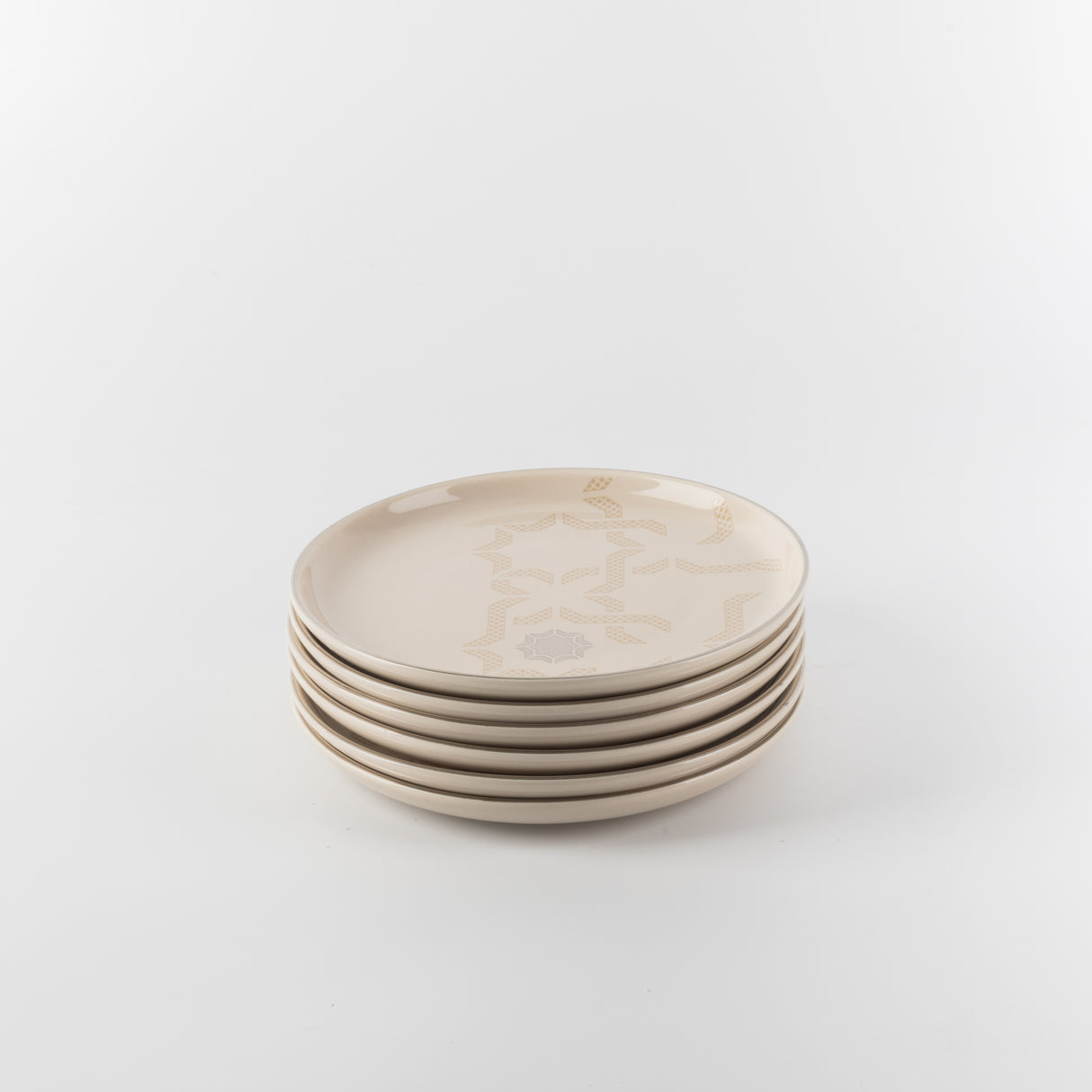 Octara - Cake Set (9-Pc) - Beige & Silver