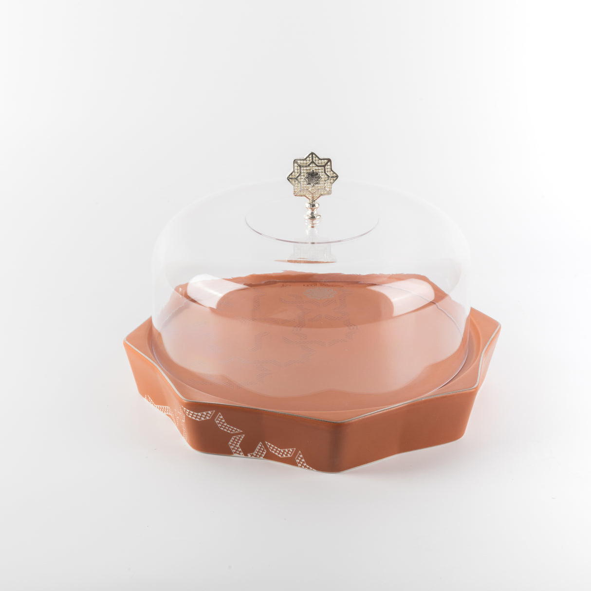 Octara - Cake Set (9-Pc) - Orange & Silver