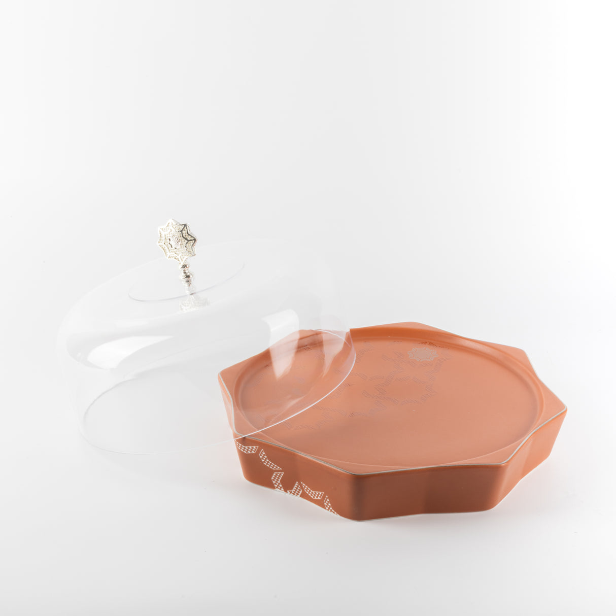 Octara - Cake Set (9-Pc) - Orange & Silver