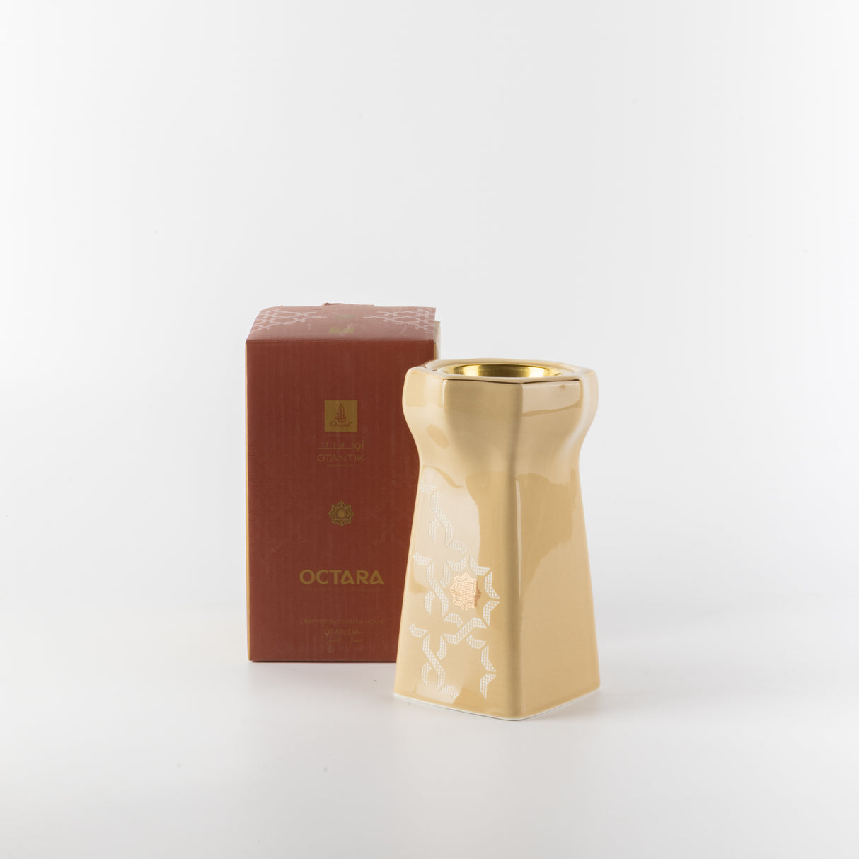 Octara - Incense Burner - Ivory & Gold
