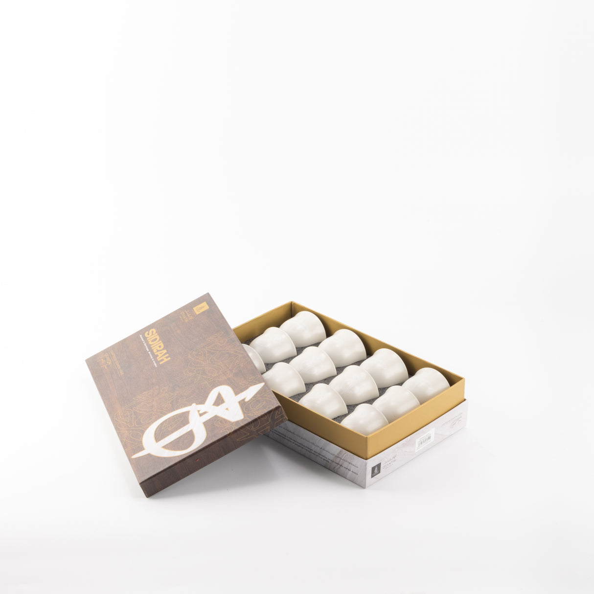 Sidrah - Arabic Coffee Cups Set (12-Pc) - Midnight Silver