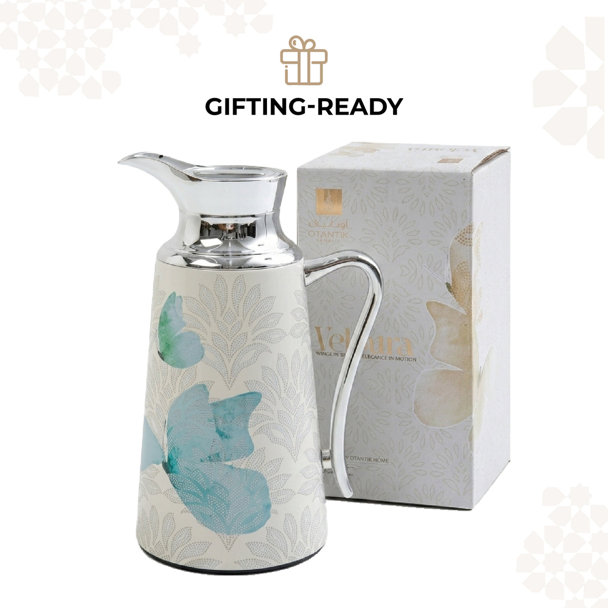 Veloura - Vacuum Flask / Thermos - Blue & Silver
