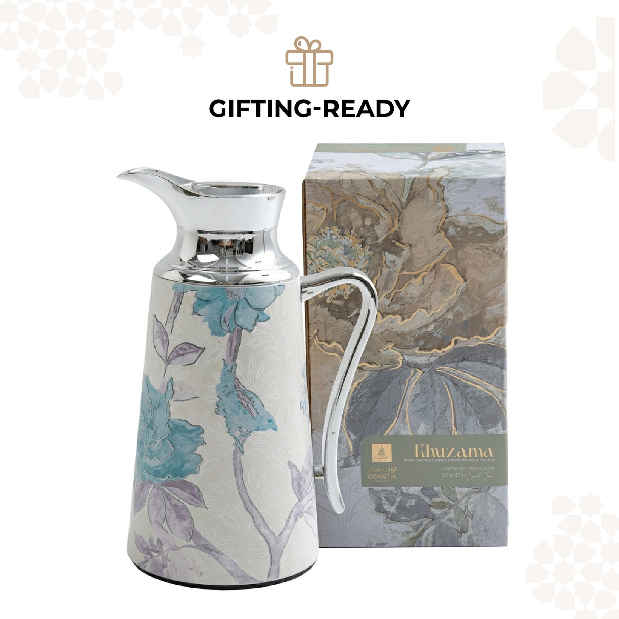 Khuzama - Vacuum Flask / Thermos - Blue & Silver