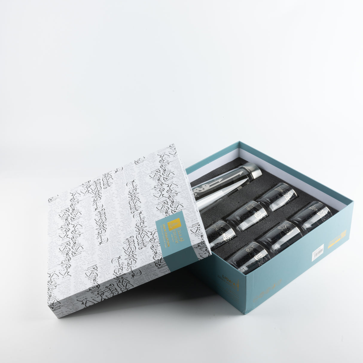 Liqa'a - Jug with 6 short cups - Silver