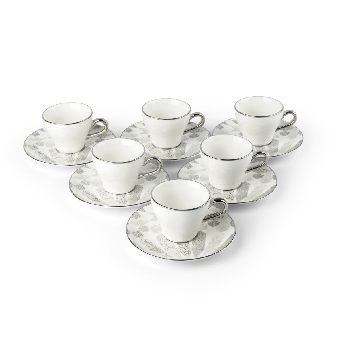 Luxury Amal Coffee Duo (Set of 2)-Grey & Silver