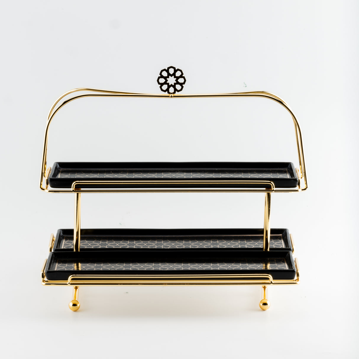 Limited Edition - Serving Tiered Platter - Black & Gold