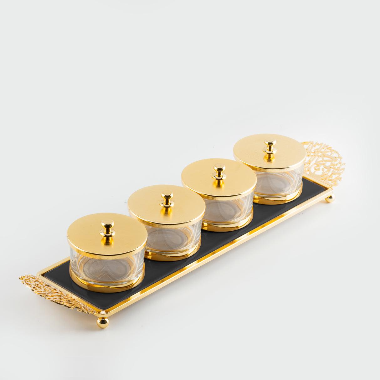 Limited Edition - Snack Serving set (4 Bowls) - Black & Gold